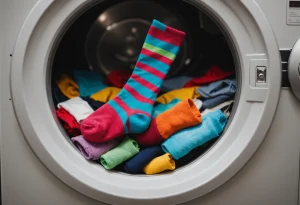 Одинокий носок в стиральной машине