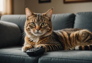 Ленивый кот на диване