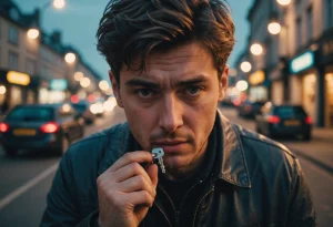 Человек ищет ключи