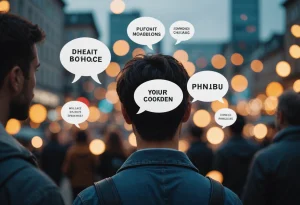 Человек говорит на разных языках