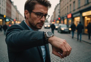 Человек смотрит на часы