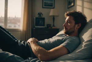 Человек просыпается усталый