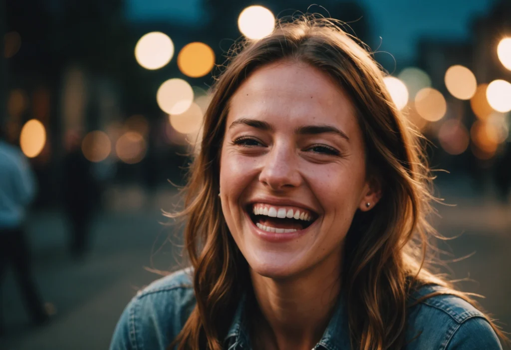 Смеющаяся девушка щекотка