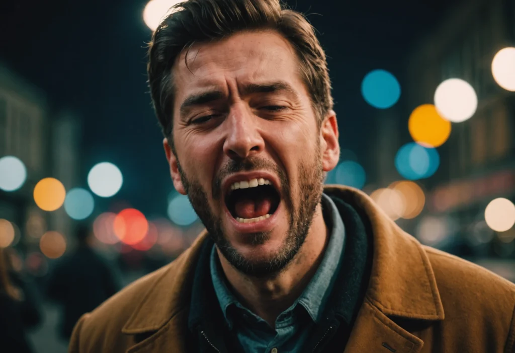 Человек зевает заразительно